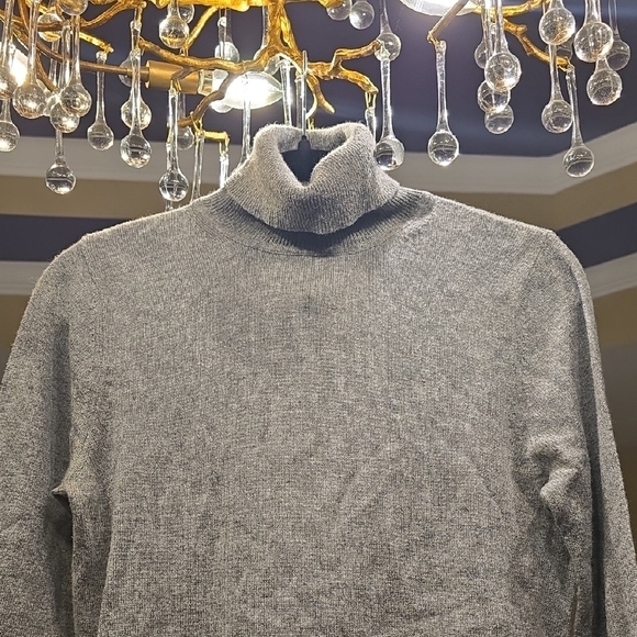 August Silk Women's Gray Turtleneck Sweater - Picture 5 of 12